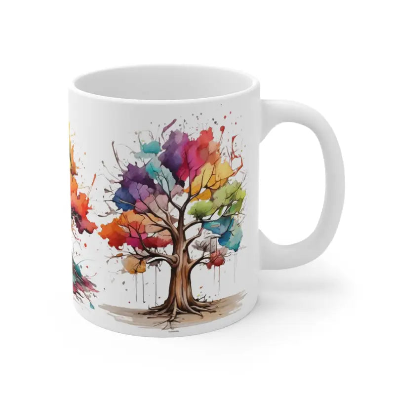 Messy Colourful Trees Mug - Ceramic Coffee 11oz