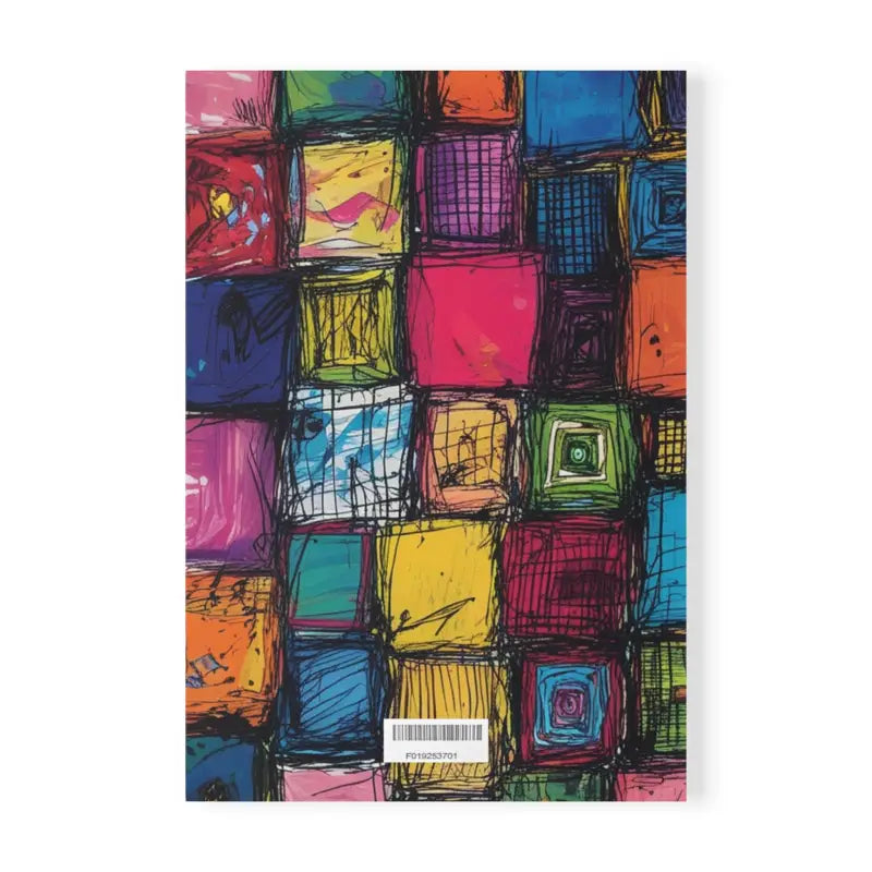 Messy Multicoloured Cubes - Softcover Notebook A5