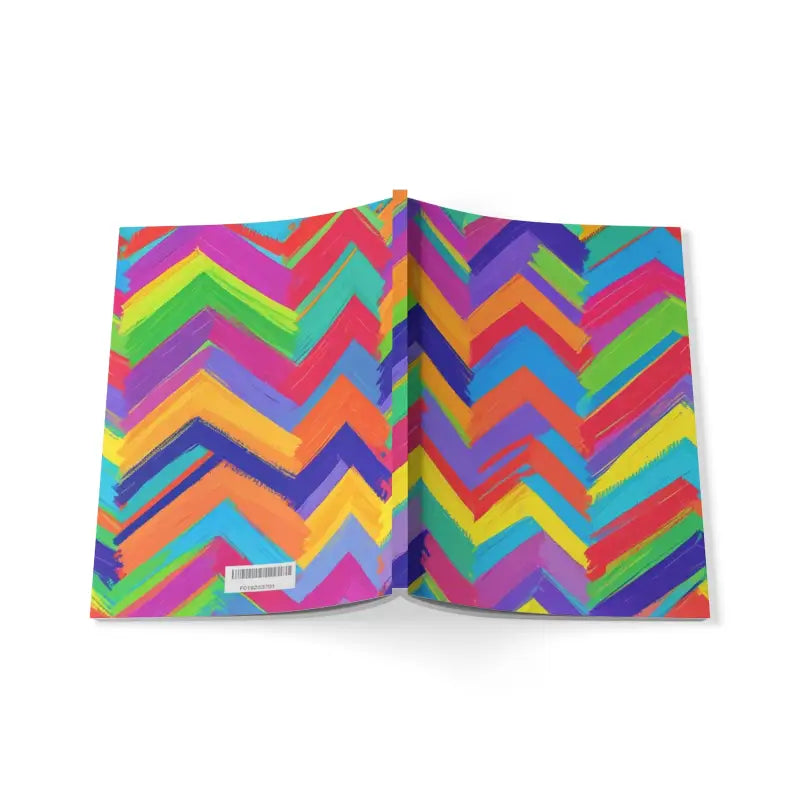 Messy Zigzag Patterns Mug - Softcover Notebook A5