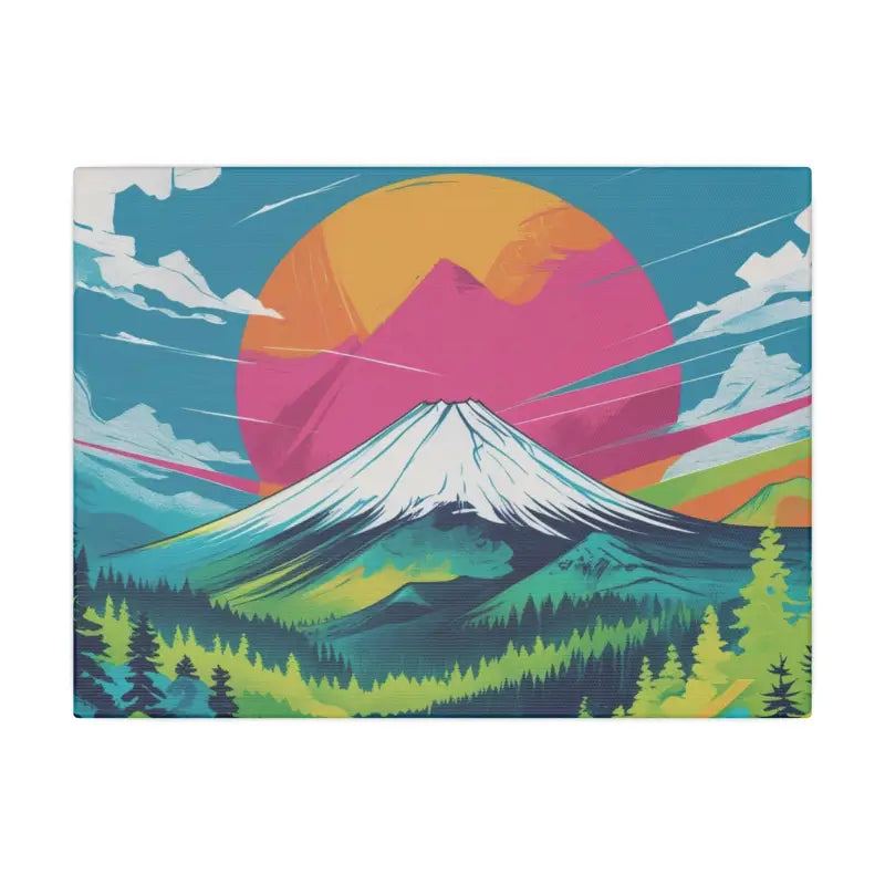 Mount Fuji (Japan) Sketch Art - Matte Canvas Stretched 0.75’’