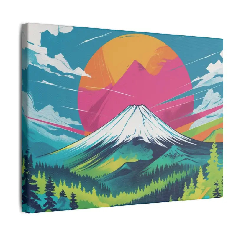 Mount Fuji (Japan) Sketch Art - Matte Canvas Stretched 0.75’’