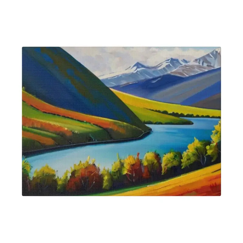 Valley Below Mountain Canvas - Matte Stretched 0.75’’