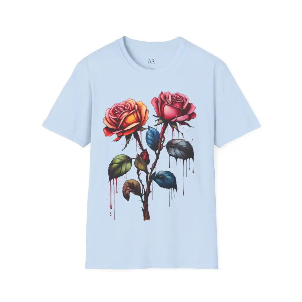 Colourful Rose Duo - Adult Unisex T-Shirt - Men and Women