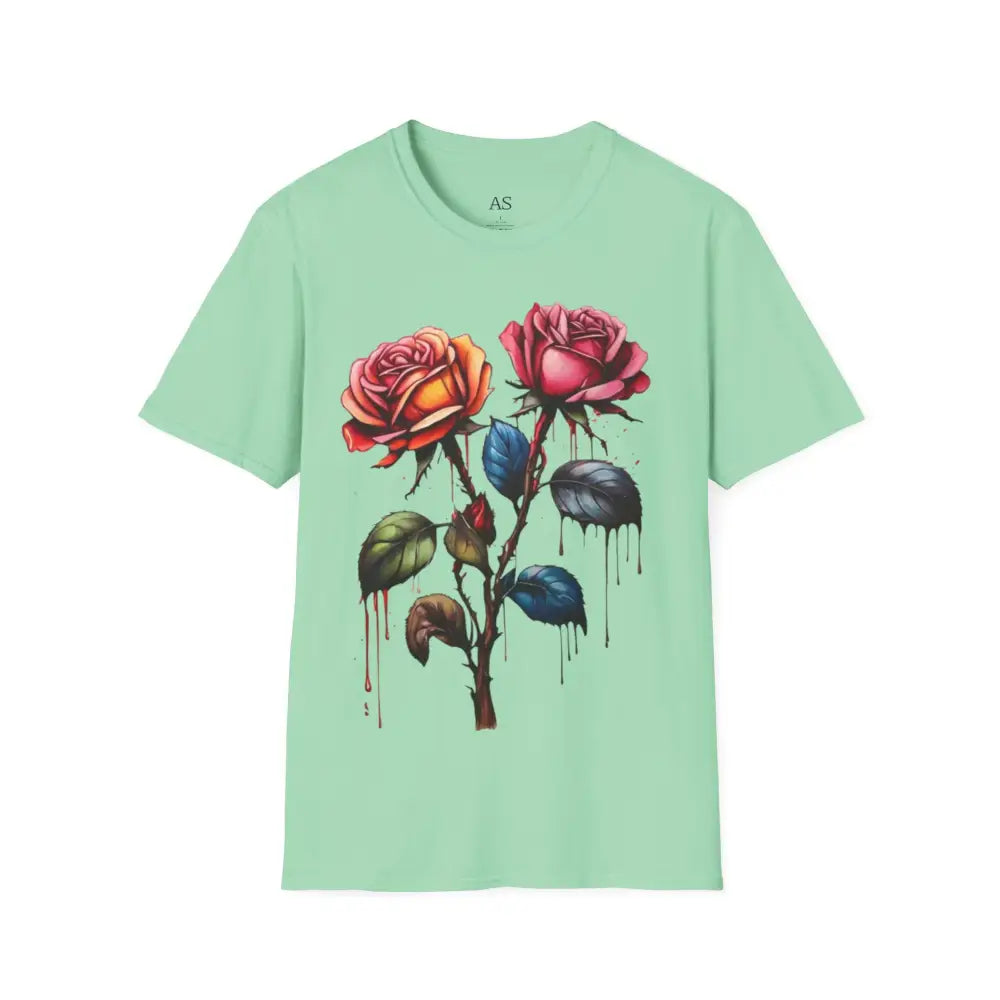 Colourful Rose Duo - Adult Unisex T-Shirt - Men and Women