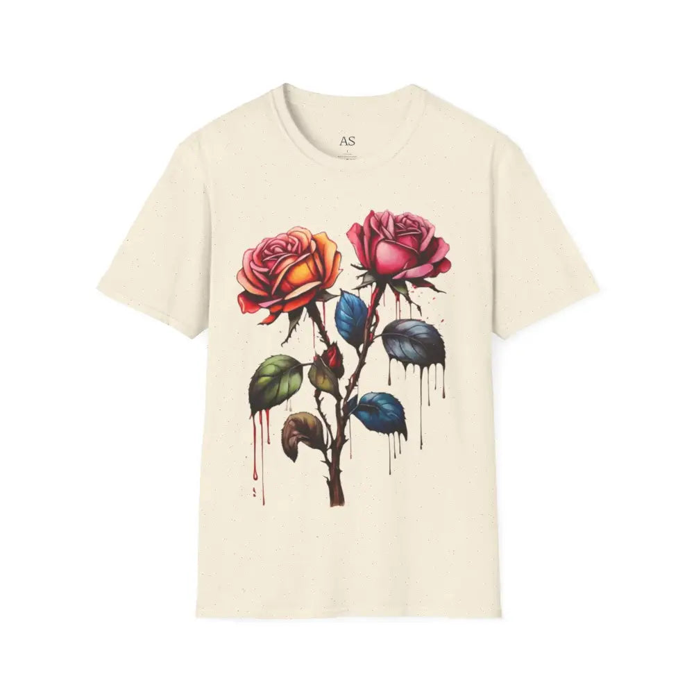 Colourful Rose Duo - Adult Unisex T-Shirt - Men and Women