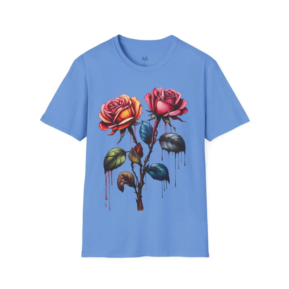 Colourful Rose Duo - Adult Unisex T-Shirt - Men and Women