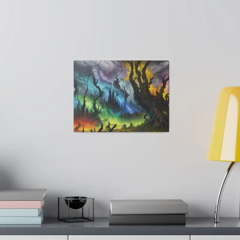 Lightning Among Dying Trees Artwork - Matte Canvas Stretched 0.75’’