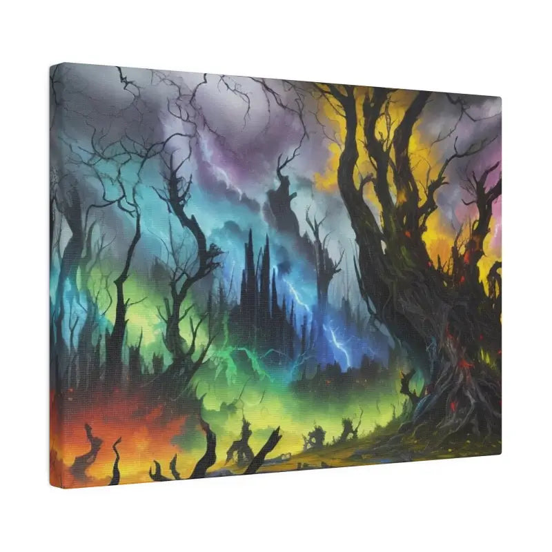 Lightning Among Dying Trees Artwork - Matte Canvas Stretched 0.75’’