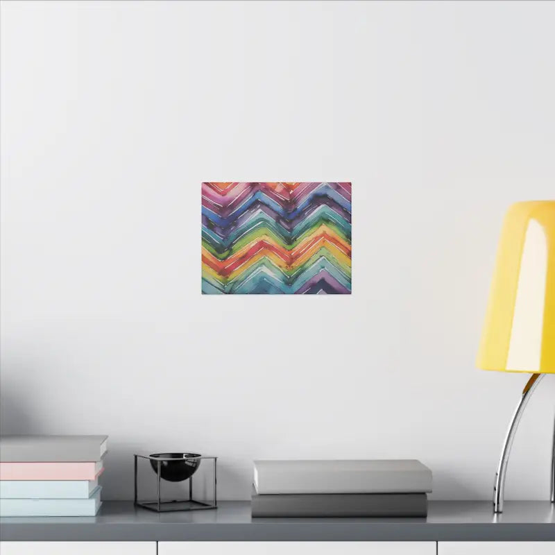 Colourful Watercolour Zigzag Canvas Wall Art - Vibrant Home Décor for Any Occasion