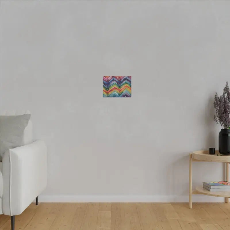 Colourful Watercolour Zigzag Canvas Wall Art - Vibrant Home Décor for Any Occasion