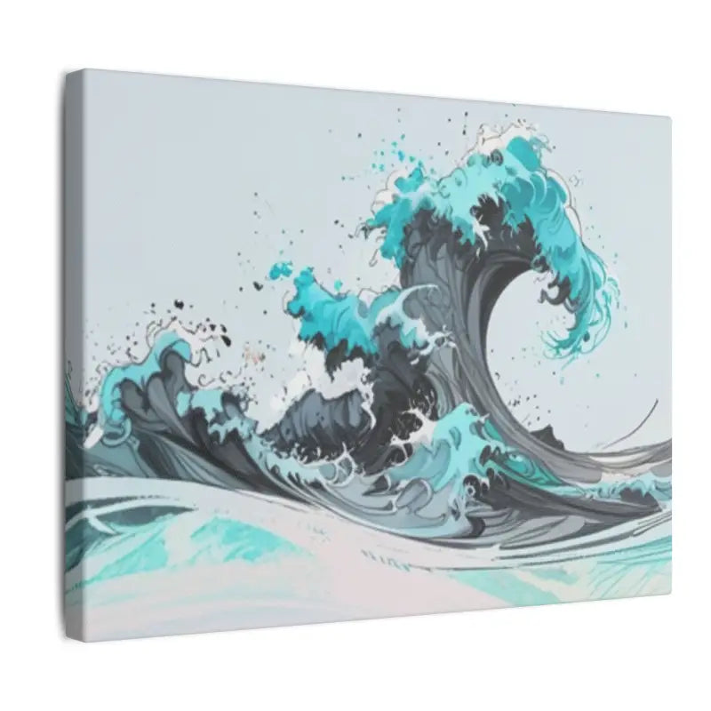 Ocean Wave Canvas Art – Vibrant Stretched Wall Decor