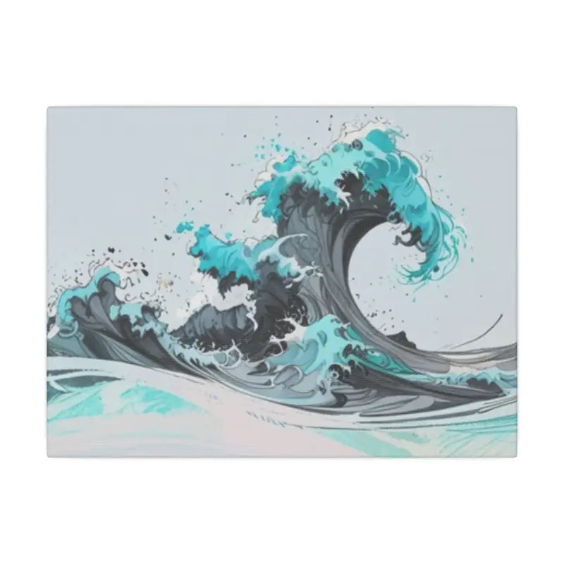 Ocean Wave Canvas Art – Vibrant Stretched Wall Decor