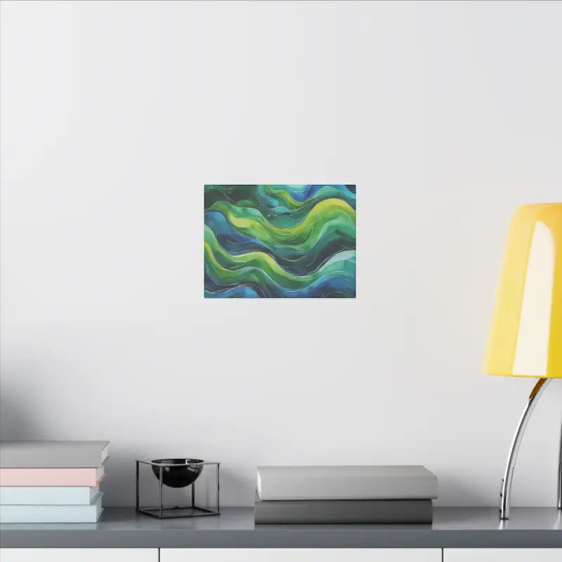 Blue and Green Watercolour Whimsical Waves - Calming Home Décor for Ocean Lovers