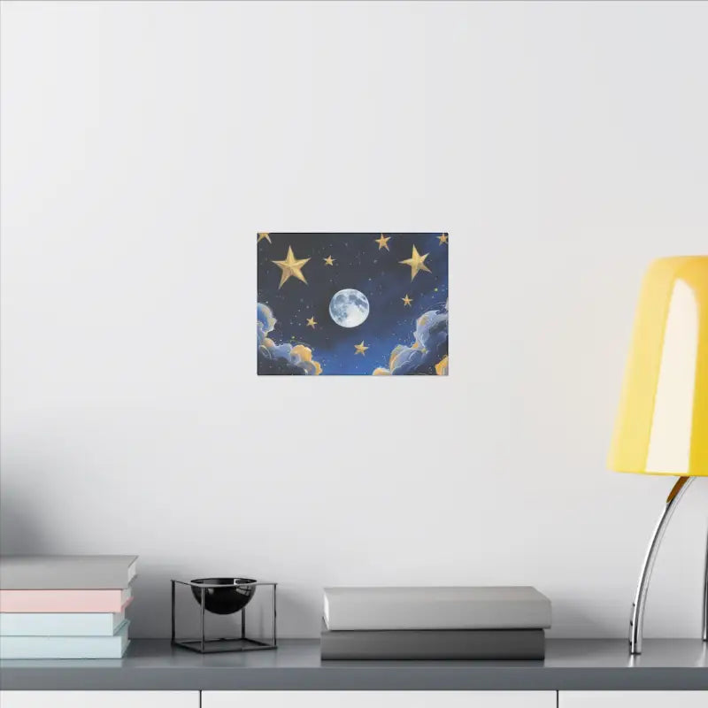 Celestial Wall Art - Moon and Stars Canvas Print