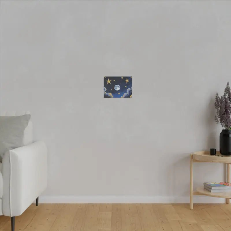 Celestial Wall Art - Moon and Stars Canvas Print