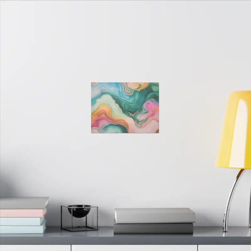 Abstract Light Colourful Swirling Matte Canvas Wall Art - Modern Home Décor