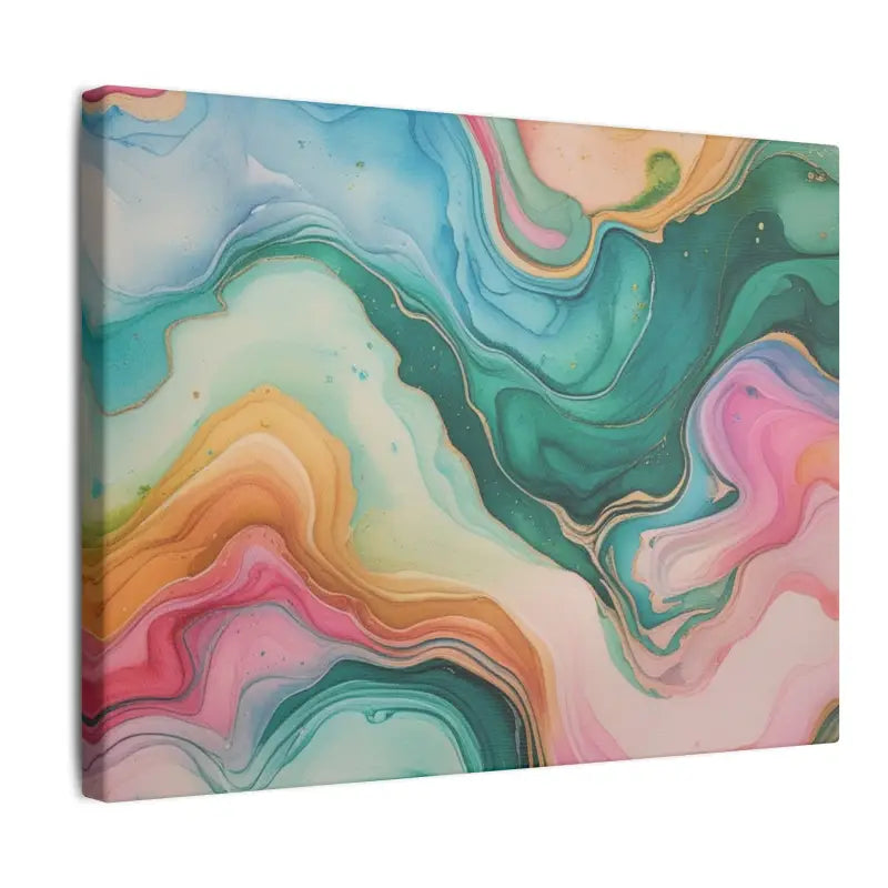 Abstract Light Colourful Swirling Matte Canvas Wall Art - Modern Home Décor