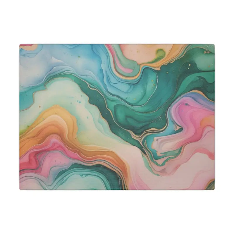 Abstract Light Colourful Swirling Matte Canvas Wall Art - Modern Home Décor