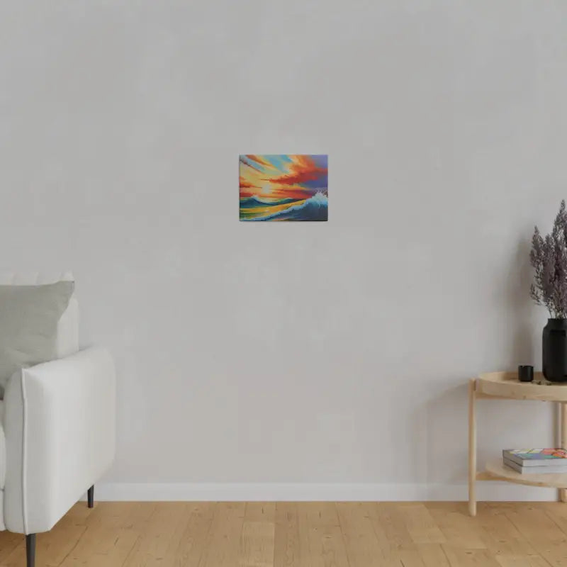 Sunset Among Waves - Matte Canvas Stretched 0.75’’