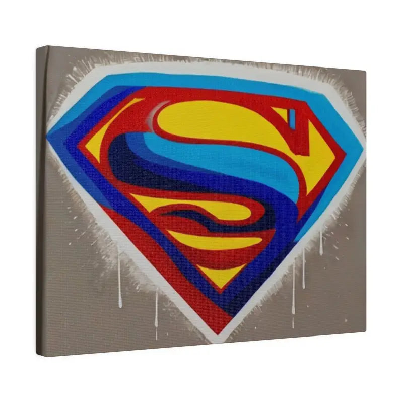 Colourful Superman Logo Symbol - Matte Canvas Stretched 0.75’’