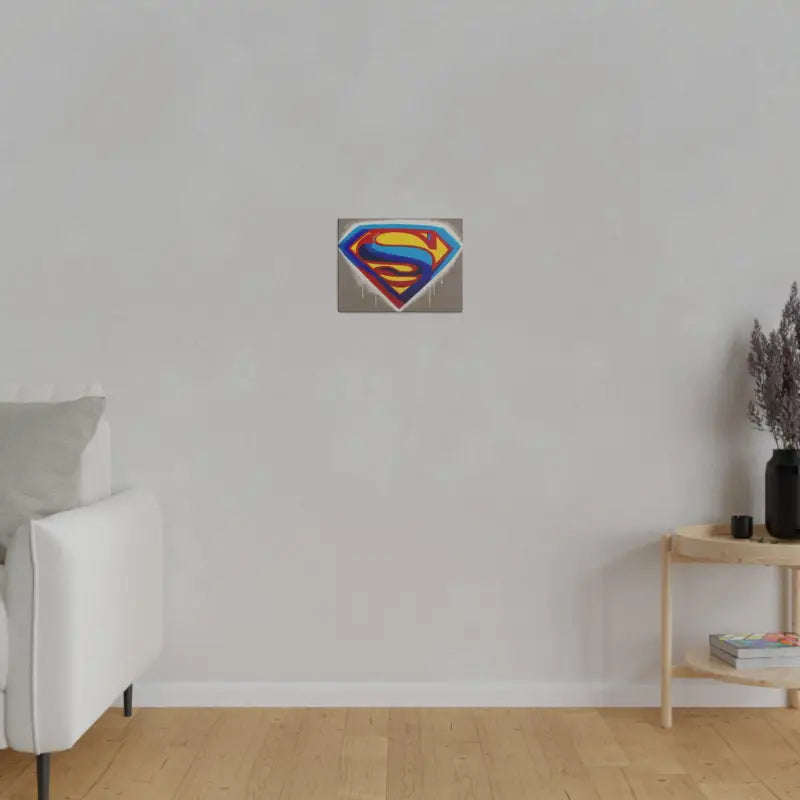 Colourful Superman Logo Symbol - Matte Canvas Stretched 0.75’’