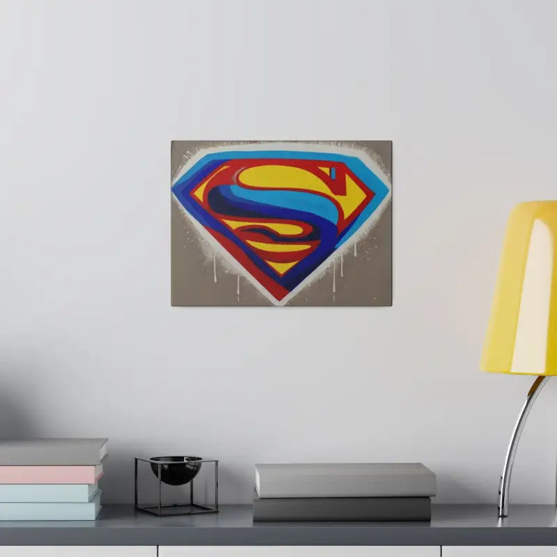 Colourful Superman Logo Symbol - Matte Canvas Stretched 0.75’’