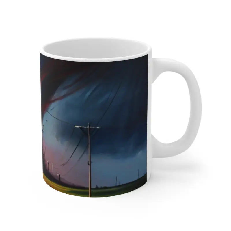 Colourful Swirling Tornado Mug - Ceramic Coffee 11oz