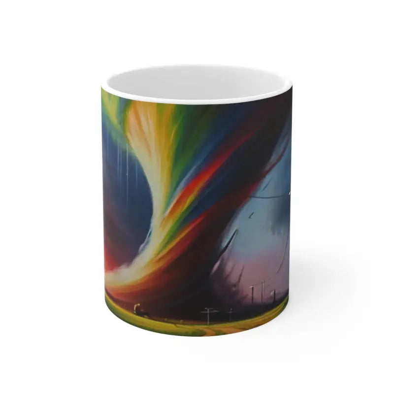 Colourful Swirling Tornado Mug - Ceramic Coffee 11oz