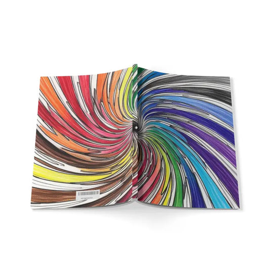 Colourful Swirly Lines - Softcover Notebook A5