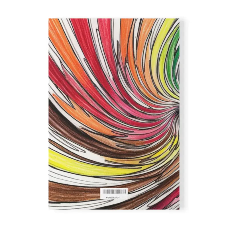 Colourful Swirly Lines - Softcover Notebook A5