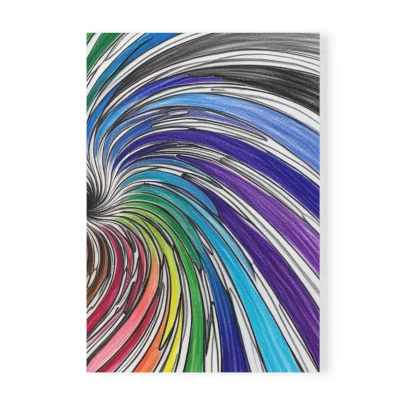 Colourful Swirly Lines - Softcover Notebook A5