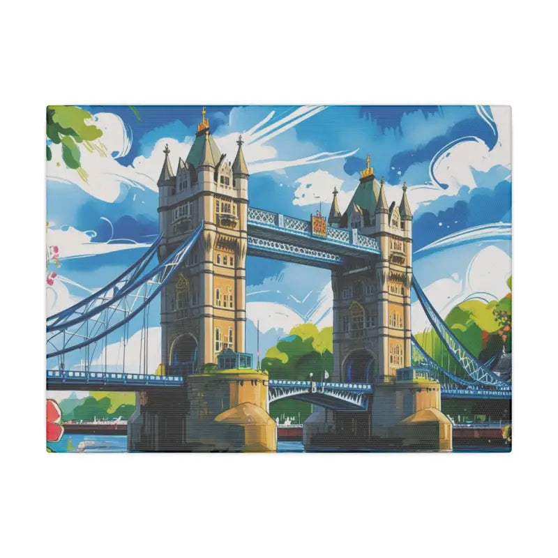 Sketched Tower Bridge Canvas - Matte Stretched 0.75’’