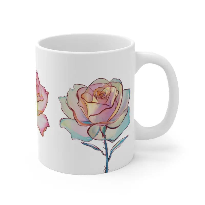 Transparent Roses Mug - Ceramic Coffee 11oz