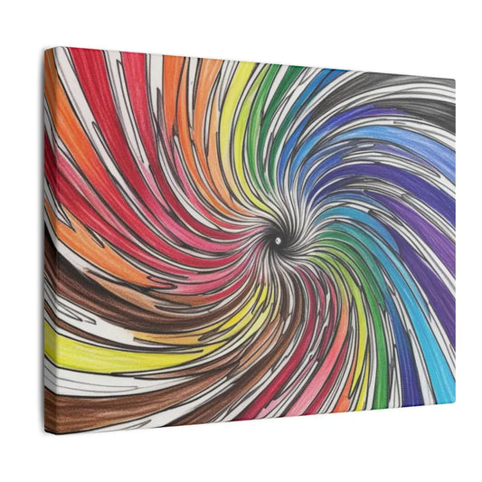 Vibrant Colourful Lines Sketch Art - Matte Canvas Stretched 0.75’’