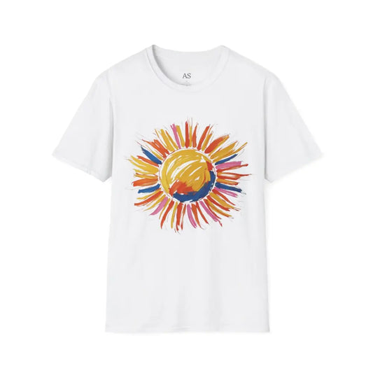 Messy Vibrant Sun - Adult Unisex T-Shirt - Men and Women