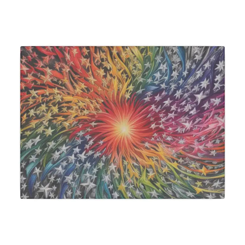 Vibrant Swirling Sketched Stars - Matte Canvas Stretched 0.75’’