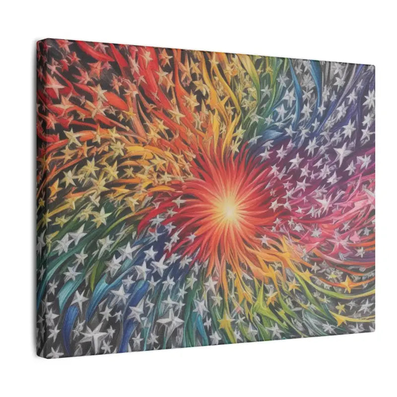 Vibrant Swirling Sketched Stars - Matte Canvas Stretched 0.75’’