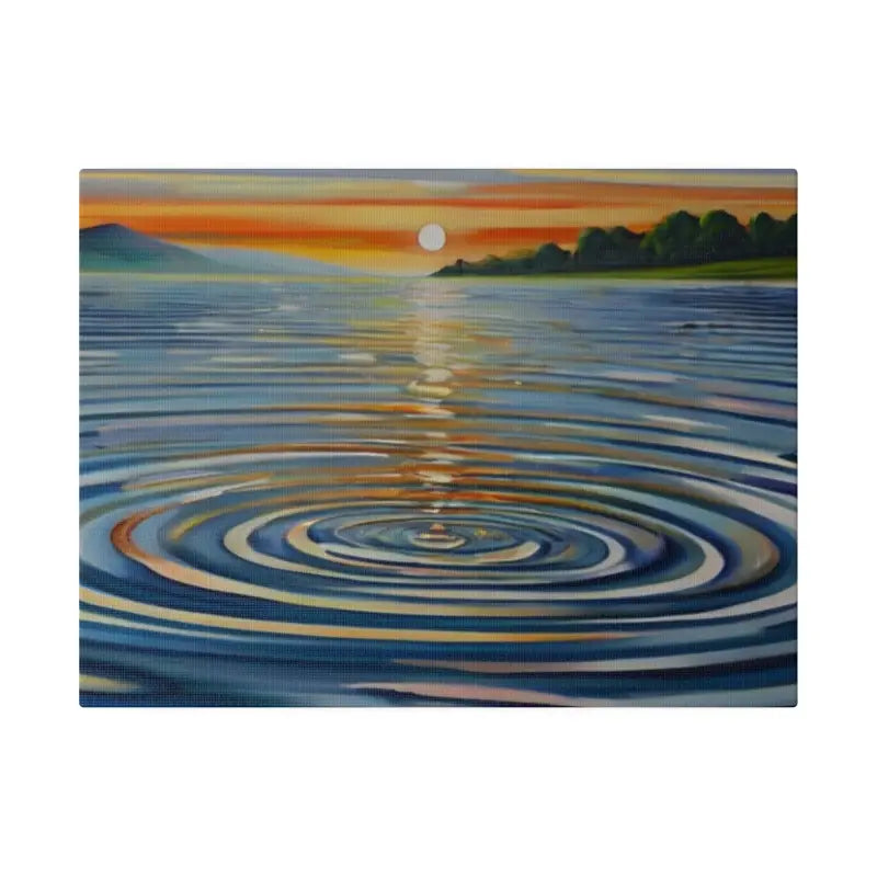 Water Rippling Below Sunrise - Matte Canvas Stretched 0.75’’