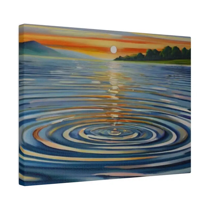 Water Rippling Below Sunrise - Matte Canvas Stretched 0.75’’