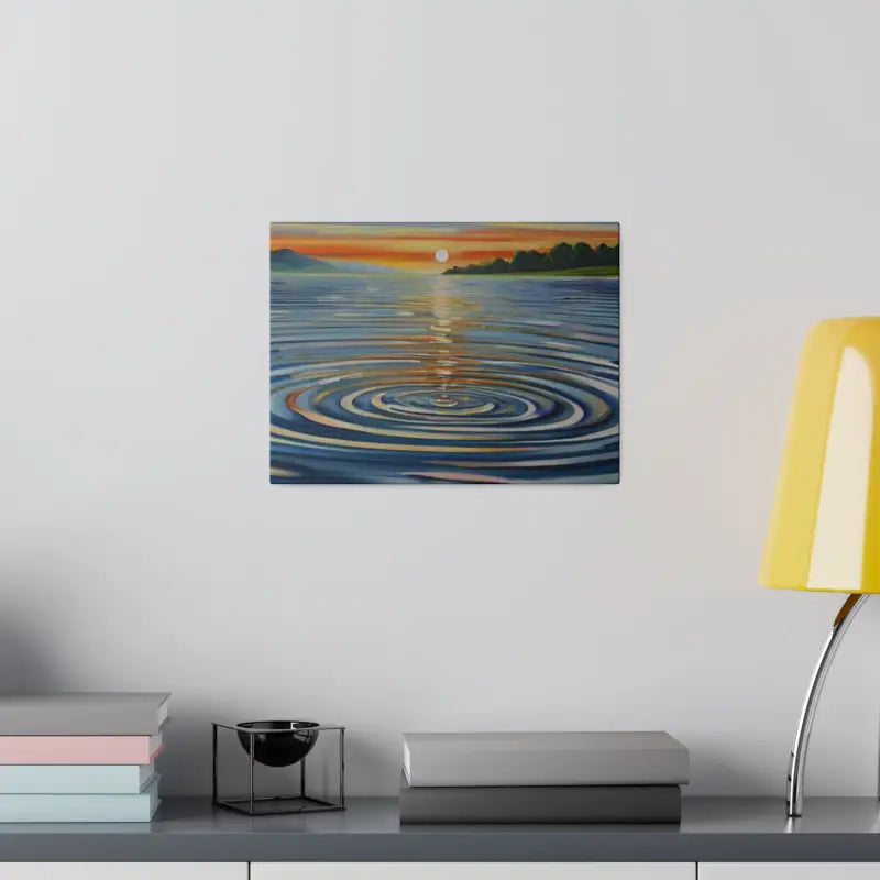 Water Rippling Below Sunrise - Matte Canvas Stretched 0.75’’