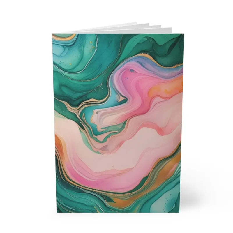 Multicoloured Watercolour Waves - Softcover Notebook A5