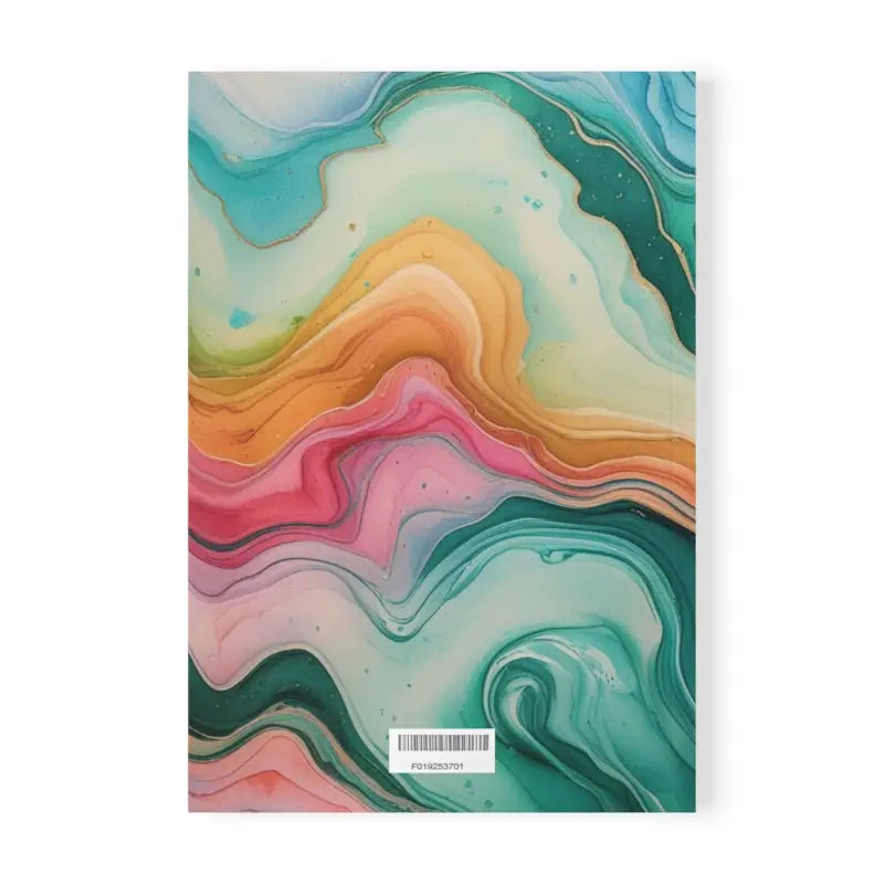 Multicoloured Watercolour Waves - Softcover Notebook A5