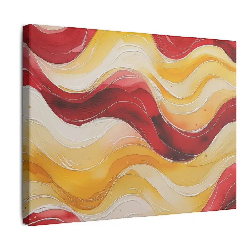 Red and Yellow Watercolour Whimsical Waves - Warm Tones