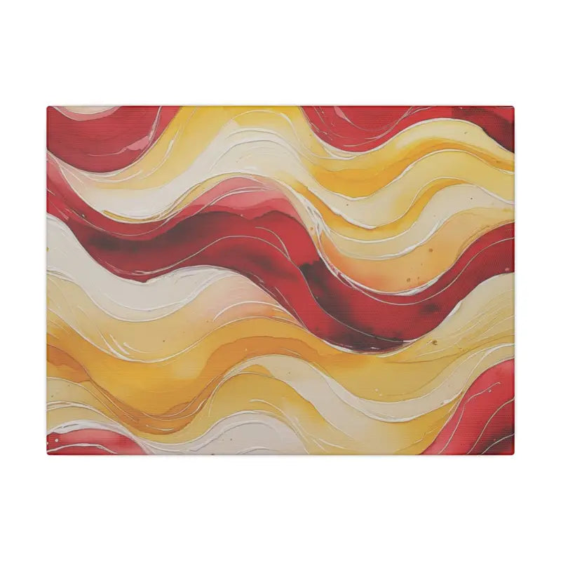 Red and Yellow Watercolour Whimsical Waves - Warm Tones