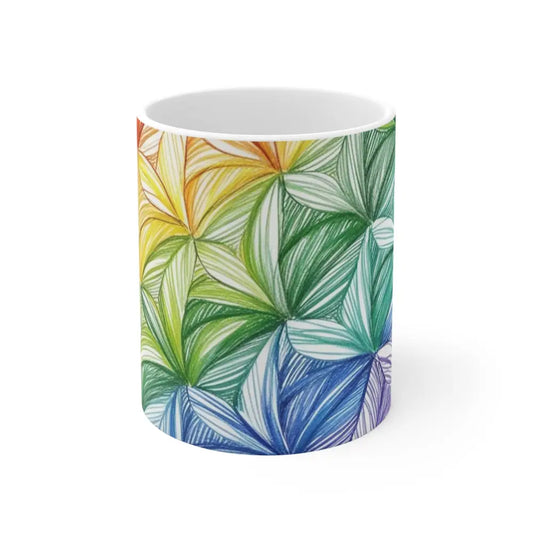 Colourful Weaving Patterns Mug - Ceramic Coffee 11oz