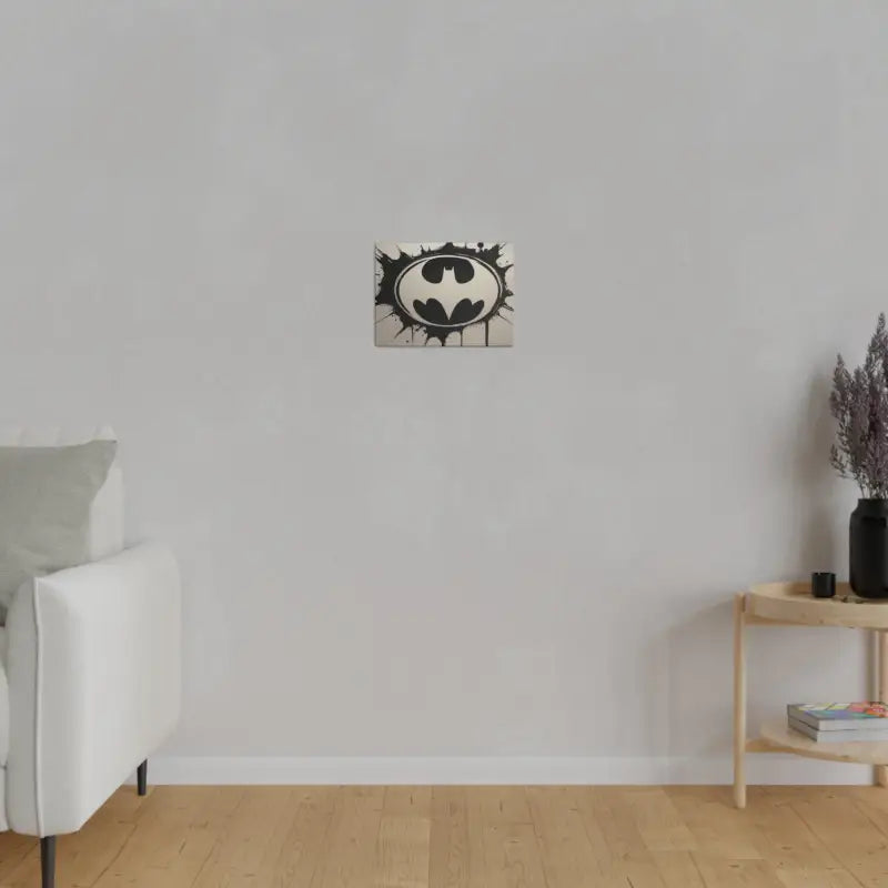 Batman Black and White Logo Symbol - Matte Canvas Stretched 0.75’’